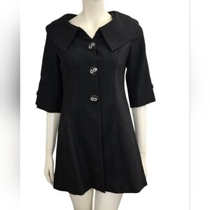 Vintage Mary Kay Black A-Line Peacoat
